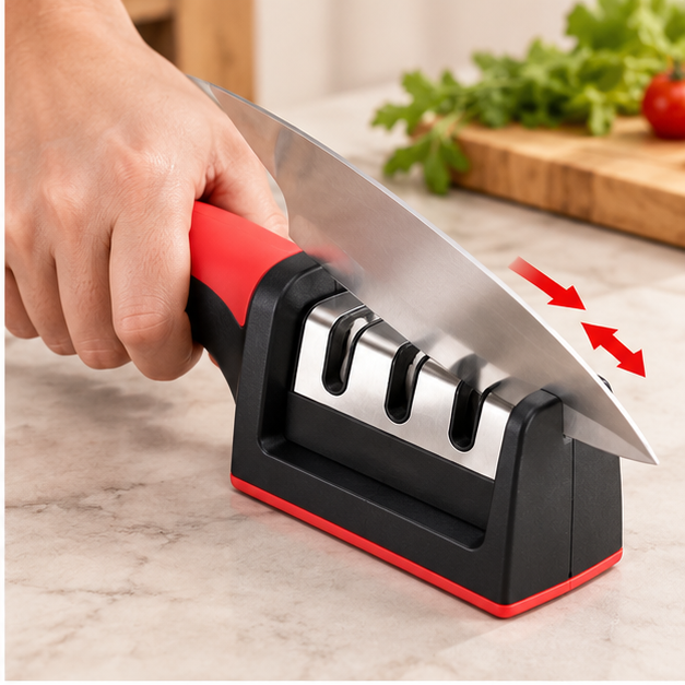 Afilador De Cuchillos y Tijeras Profesional Con Base Antideslizante