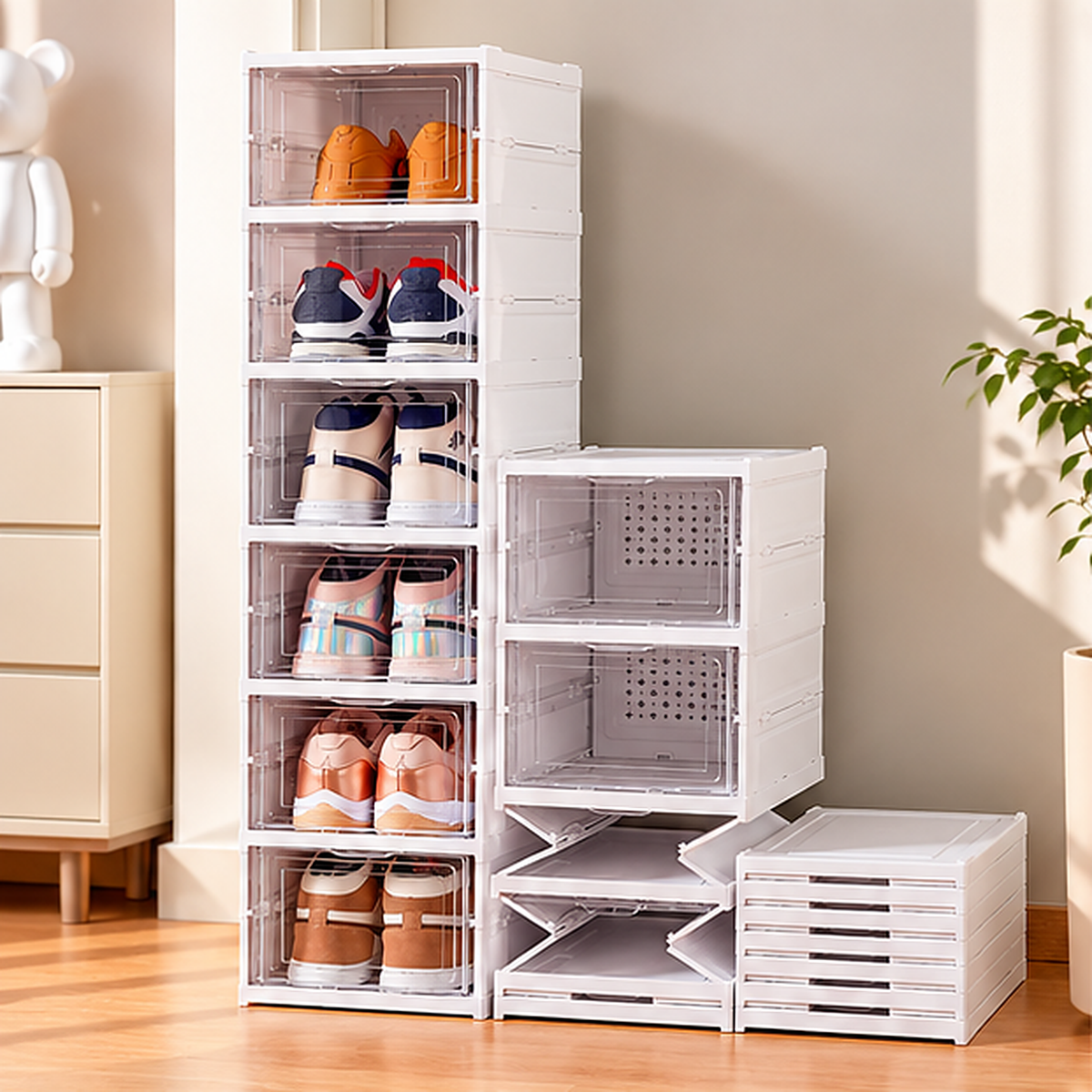 Estante Organizador Para Zapatos de 6 Niveles Blanco