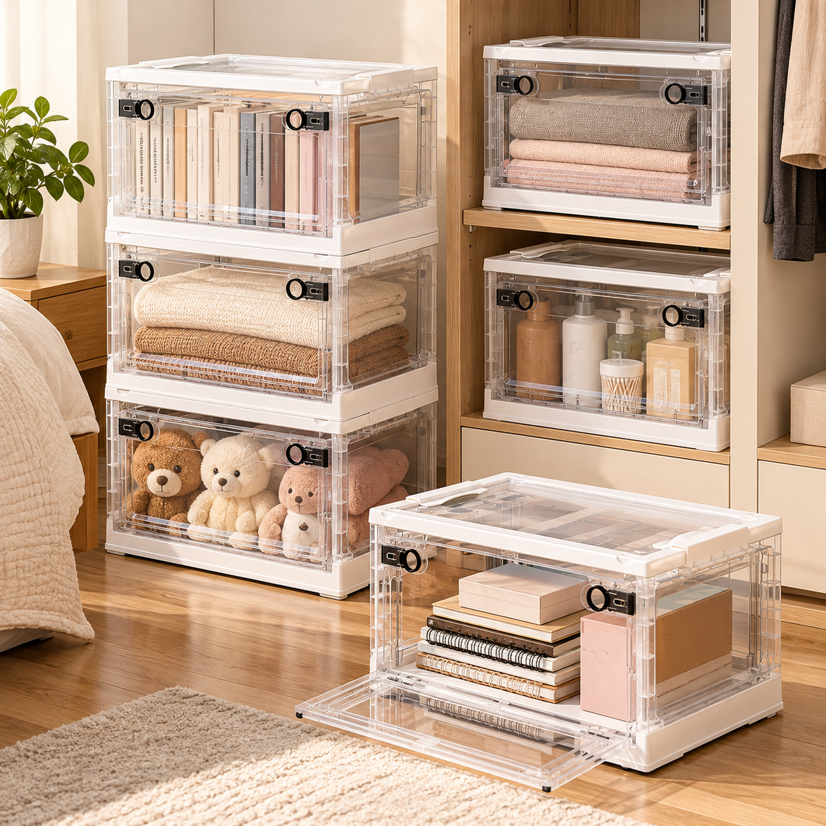 Caja Organizadora Multifuncional Plegable Con Ruedas