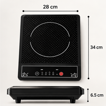Cocina Eléctrica Premium De Inducción RAF 2000W Con Panel Táctil y 9 Niveles