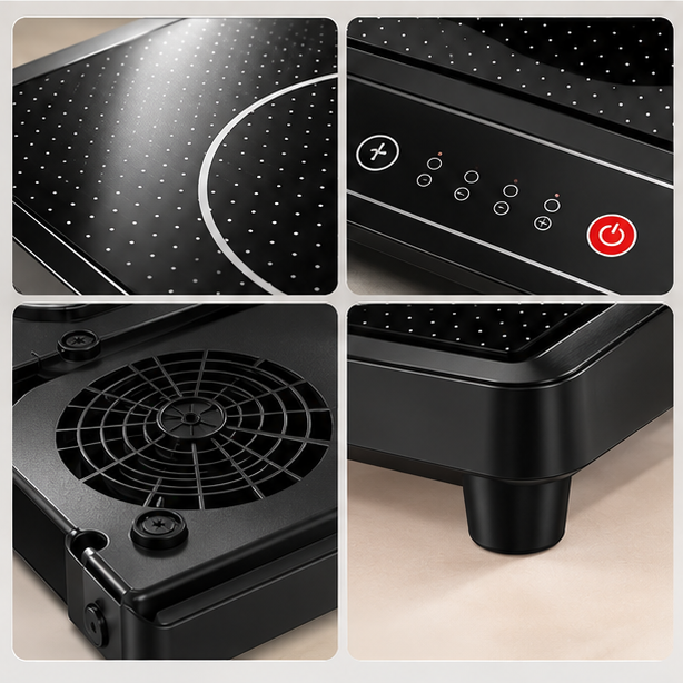 Cocina Eléctrica Premium De Inducción RAF 2000W Con Panel Táctil y 9 Niveles