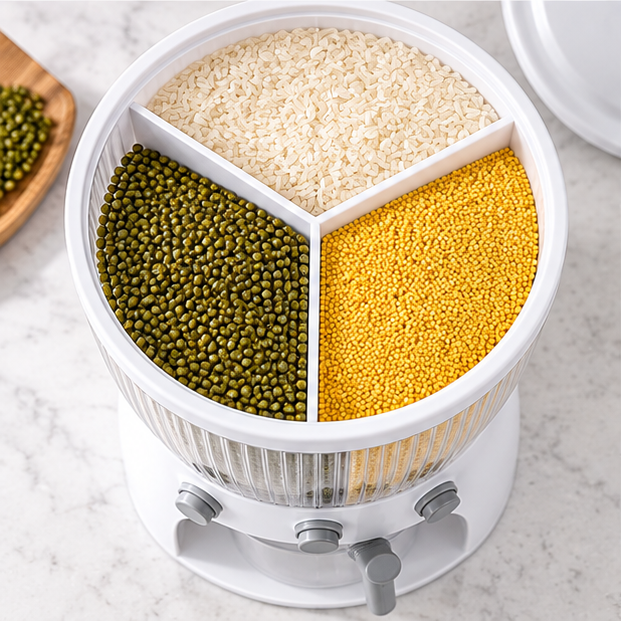 Contenedor De Arroz y Menestras De 10 Kilos