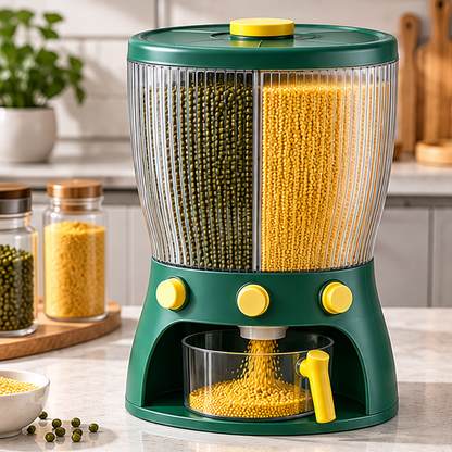 Contenedor De Arroz y Menestras De 10 Kilos – color Verde