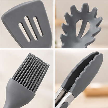 Set De 12 Utensilios De Cocina De Silicona
